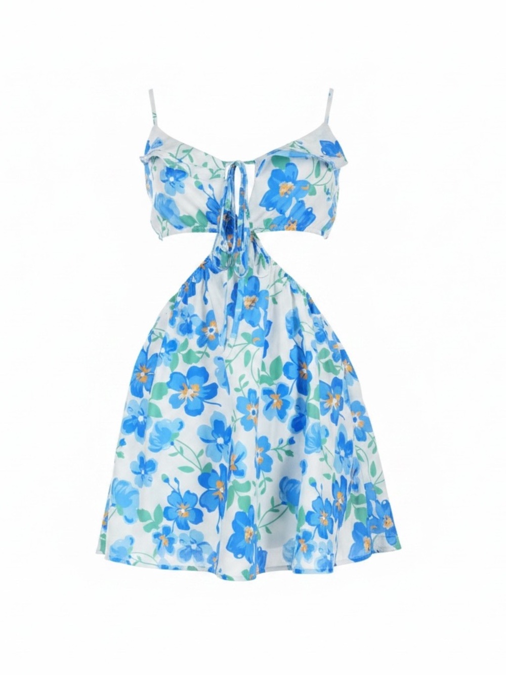 Princess Polly Blue Floral Cocktail Beach Dress